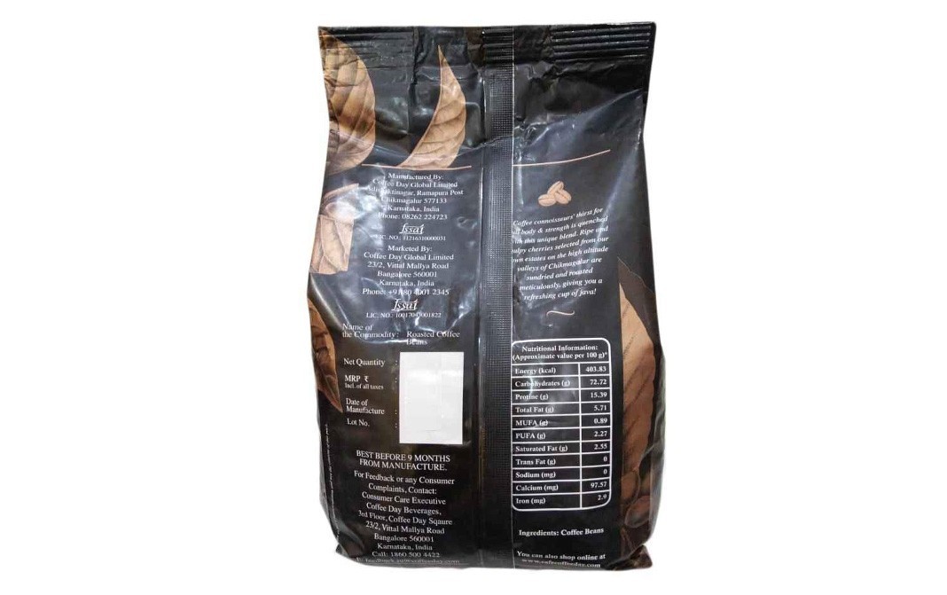 Coffee Day Cafe Espresso Premium Coffee Beans   Pack  500 grams